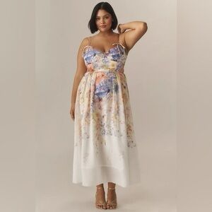 Anthropologie En Saison Taylorann Midi Dress 1X NWT